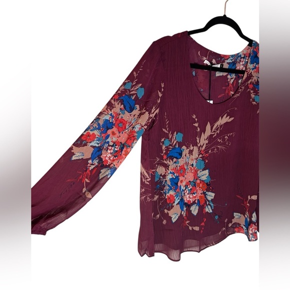 THREE EIGHTY TWO Floral Women’s top size L - Picture 2 of 5